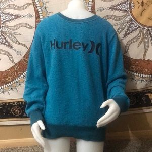 Blue Hurley Crewneck Sweater Sz Large